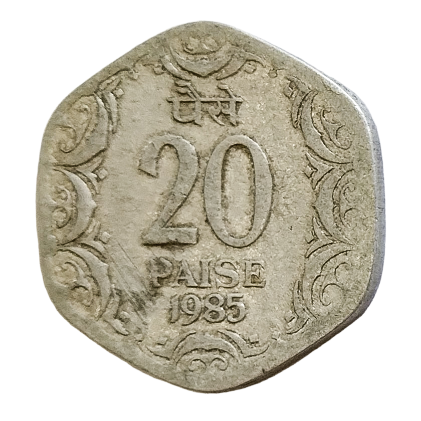 20 PAISE - 1985 - KOLKATA MINT - REPUBLIC INDIA COIN