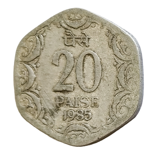 20 PAISE - 1985 - KOLKATA MINT - REPUBLIC INDIA COIN