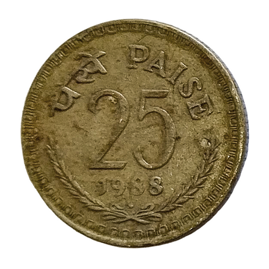 25 PAISE - 1988 - BOMBAY MINT - REPUBLIC INDIA COIN