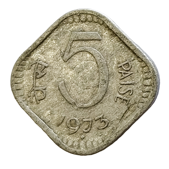 5 PAISE - 1973 -BOMBAY MINT - REPUBLIC INDIA COIN